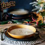 image of lehrs wild mushroom soup in a bowl